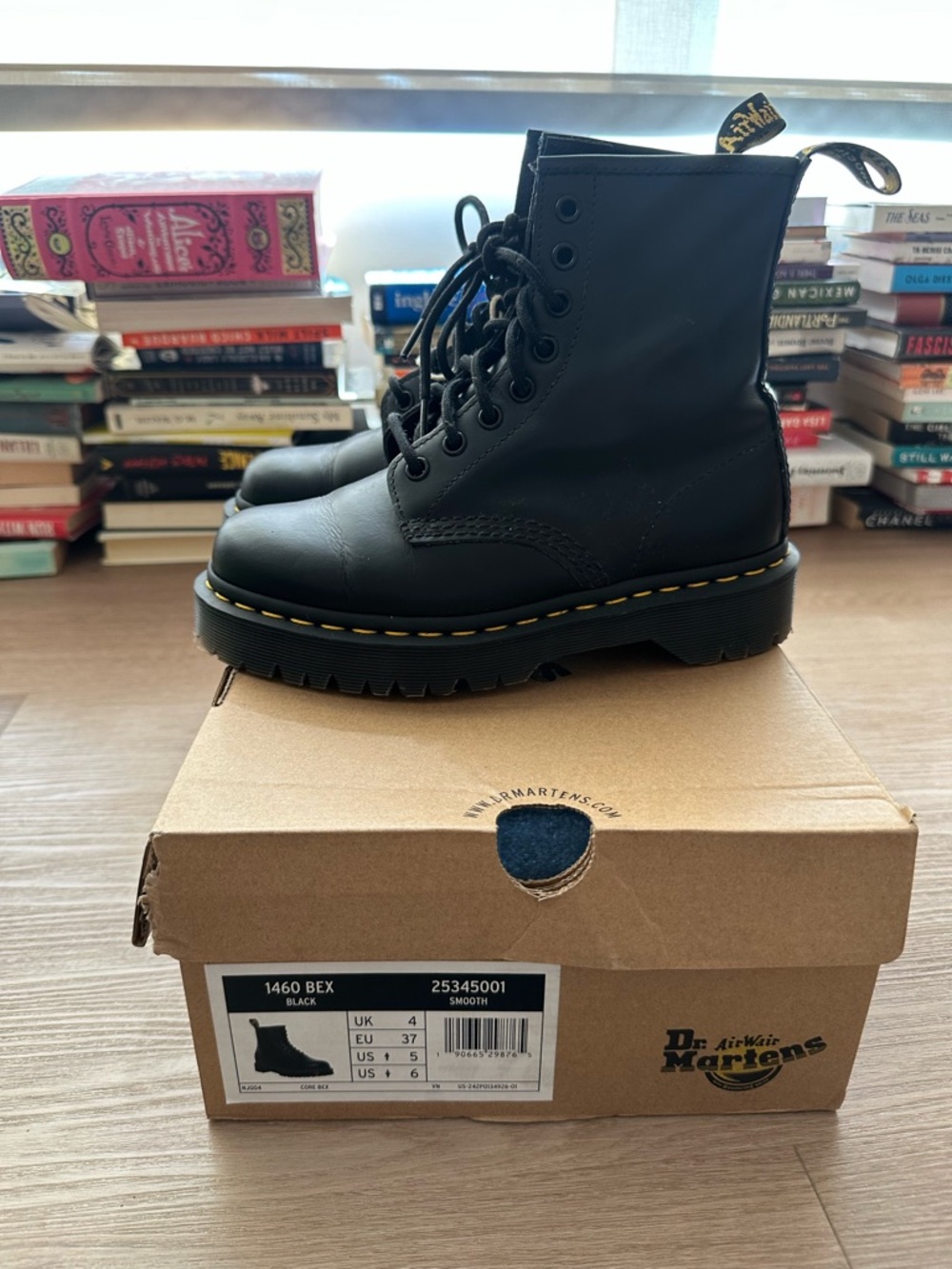 Dr. Martens 1460 BEX Black Smooth Leather Boots - 8-Eye